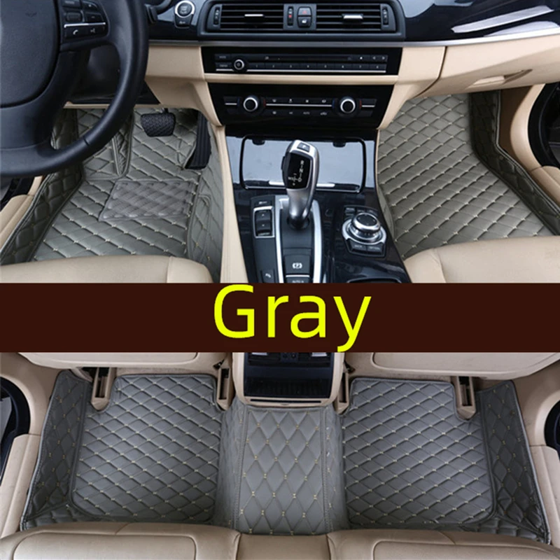 gray 7seats Индивидуальные автомобильные коврики специально для GMS територия Yukon XL Acadia SIERRA fit хорошего качества роскошный Противоскользящий кожаный коврик лайнер - Название цвета: gray 7seats