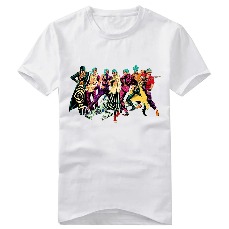 Футболка с принтом из аниме Невероятные приключения Джоджо модная Повседневная