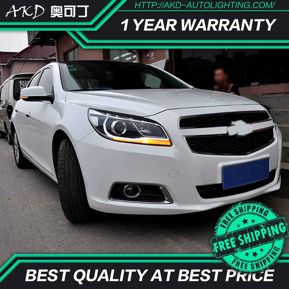 AKD тюнинг автомобильных фар для Chevrolet Malibu 2012 2014 светодиодные фары DRL ходовые огни Bi
