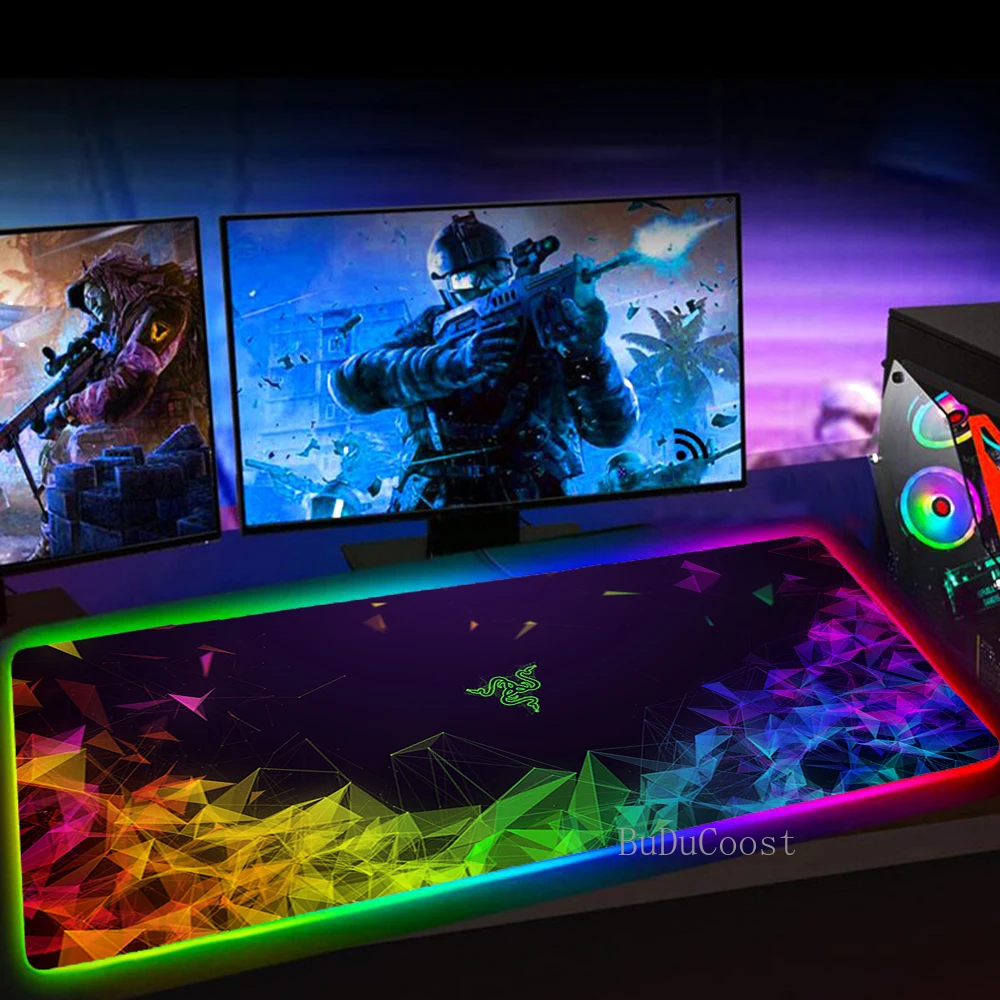RGB Razer логотип коврик для мыши 90X30 Коврик клавиатуры светодиодный резиновый