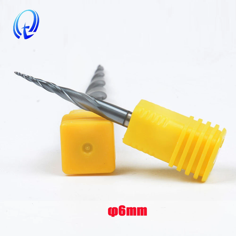 3 шт./компл. твердосплавные концевые фрезы из карбида вольфрама 6 мм конусные