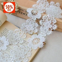 6cm flower double high soluble lace embroidery lace diy manual material hot sale h0603