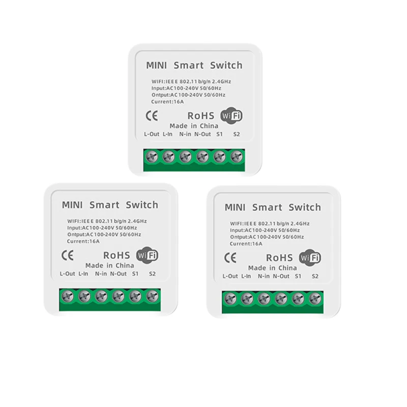 

10A Tuya Wifi Smart Switch Module Tuya Smart Home Automation Module Concealed Smart Switch Tuya Smart Life App/Voice Control