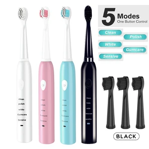 Ультразвуковая электрическая зубная щетка, мощная перезаряжаемая зубная щетка, моющаяся, отбеливающая, электронная, 41000размин