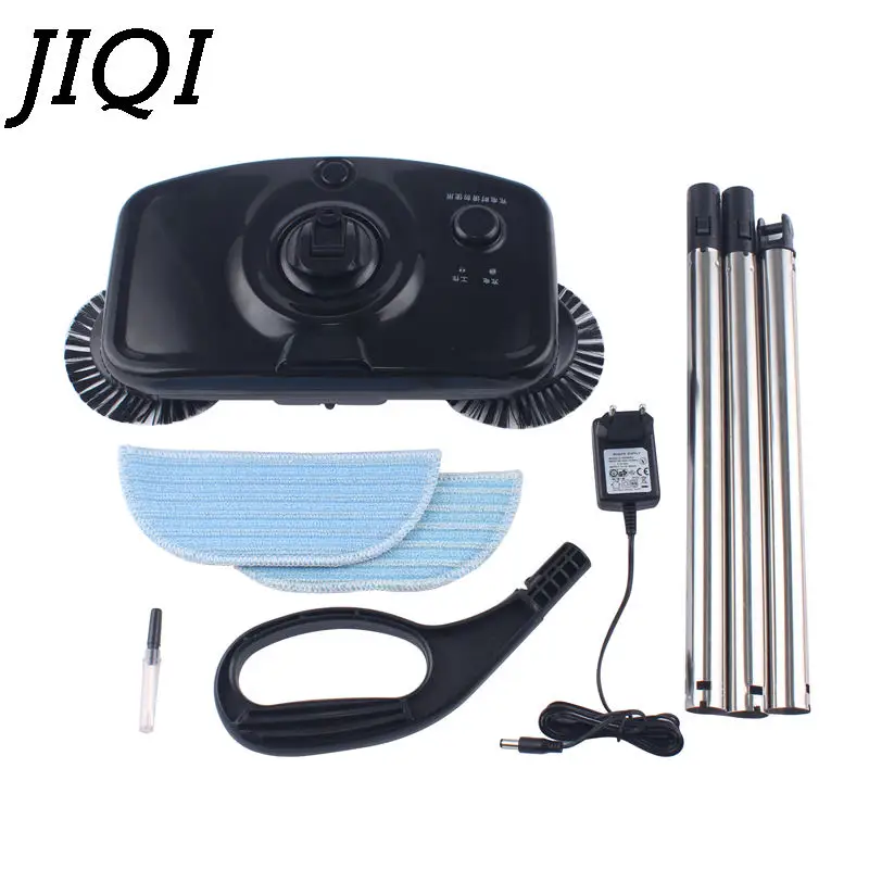 JIQI Chargable Hand-push sweeping mopping machine Sweeper mop wireless household appliances cleaner dustpan set broom artifact | Бытовая