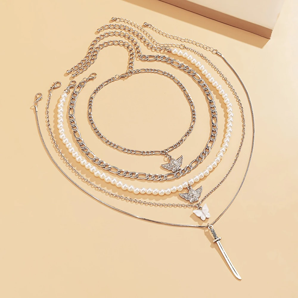 2021 Новое Женское многослойное жемчужное ожерелье в стиле ретро с двойной