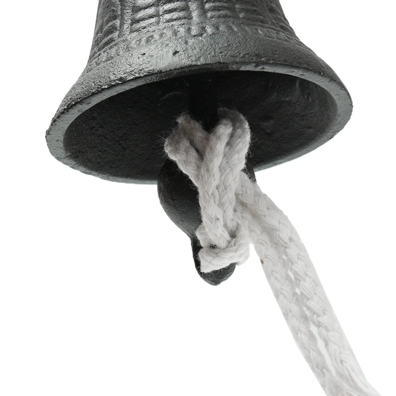 Nordic Style Vintage Brown Metal Iron Door Bell Wall Mounted Welcome Cast Wireless Doorbell Porch Garden Decoration | Безопасность и