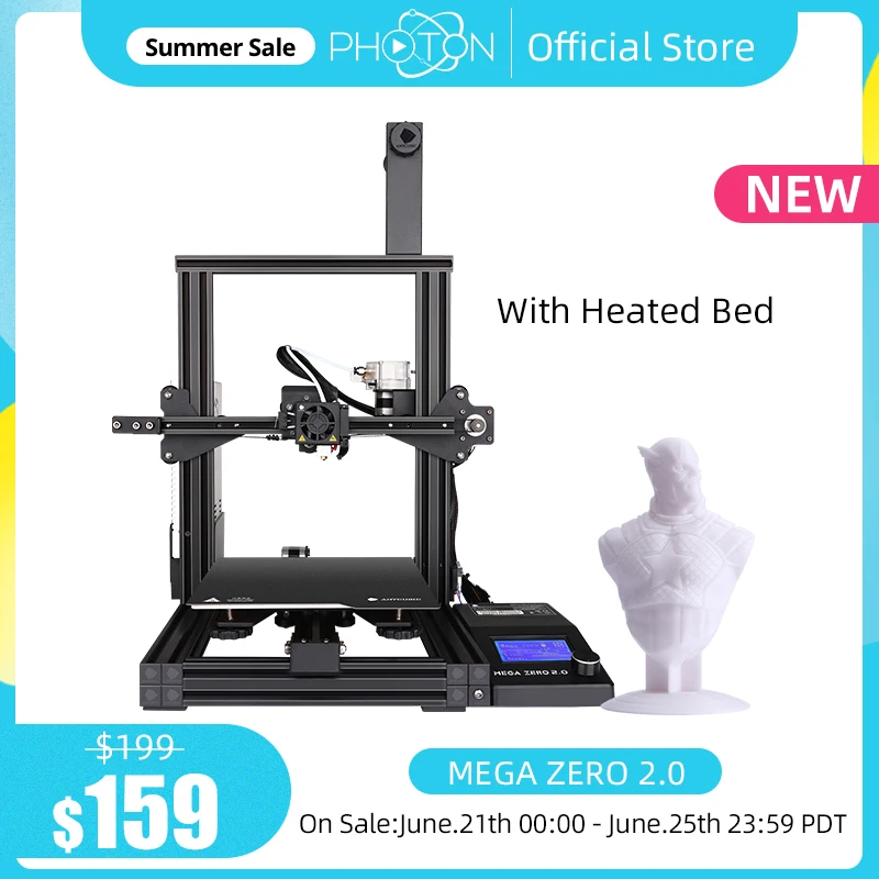 3D принтер Anycubic Mega Zero 2020 г. новые обновления Магнитная платформа для печати