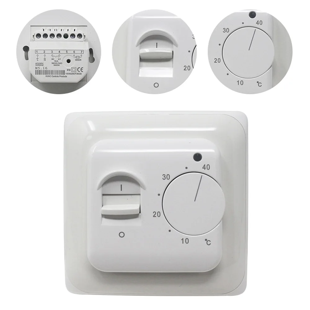 

Electric UnderFloor Heating Thermostat Control Switch+Floor Sensor 230V 16A
