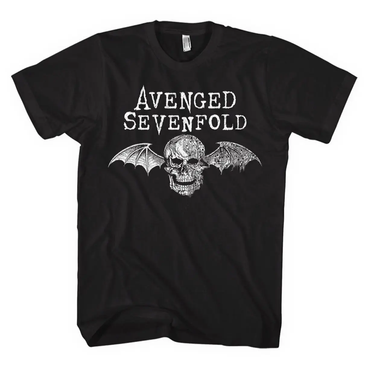 Футболка с принтом Avenged Sevenfold 𧷪th Bat Logo' новая и официальная! Мужские футболки
