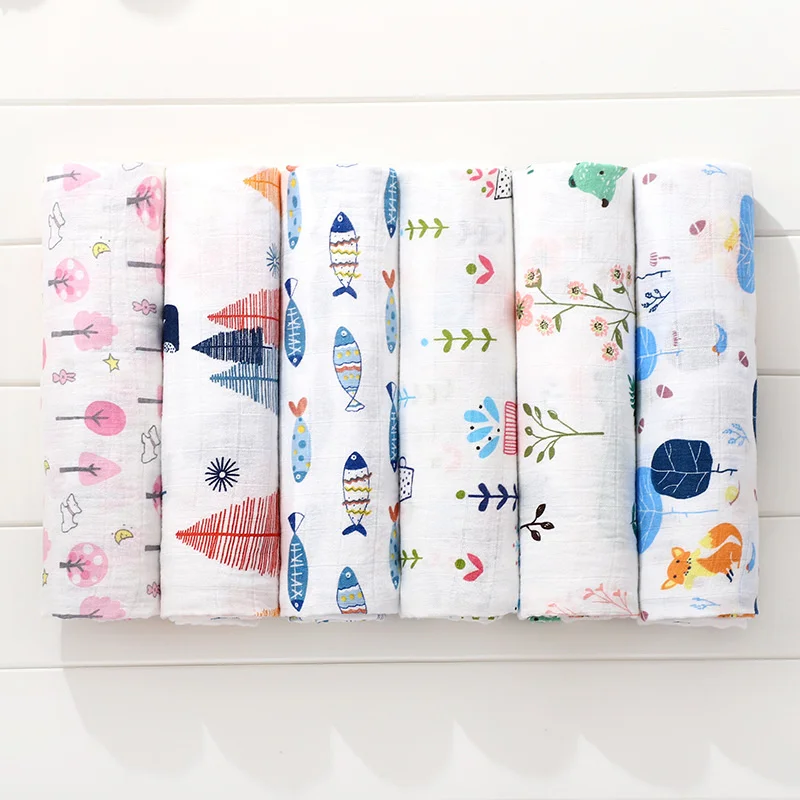 

Bath Towel Bamboo Swaddle Blanket Diaper Gauze Muslin Blanket 120 Baby Blankets Newborn Blanket Swaddle Cotton