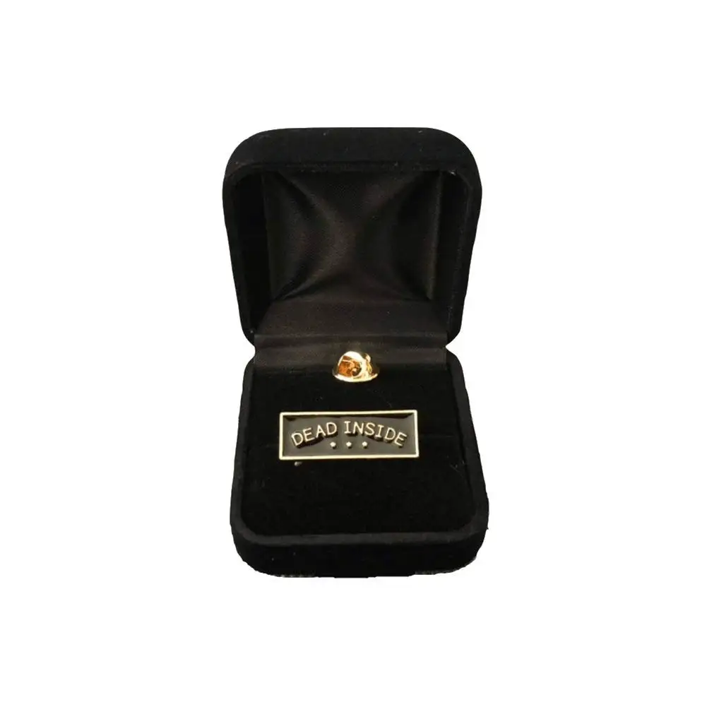 Мертвой внутри забавная эмалированная брошь на лацкан воротник рюкзак с