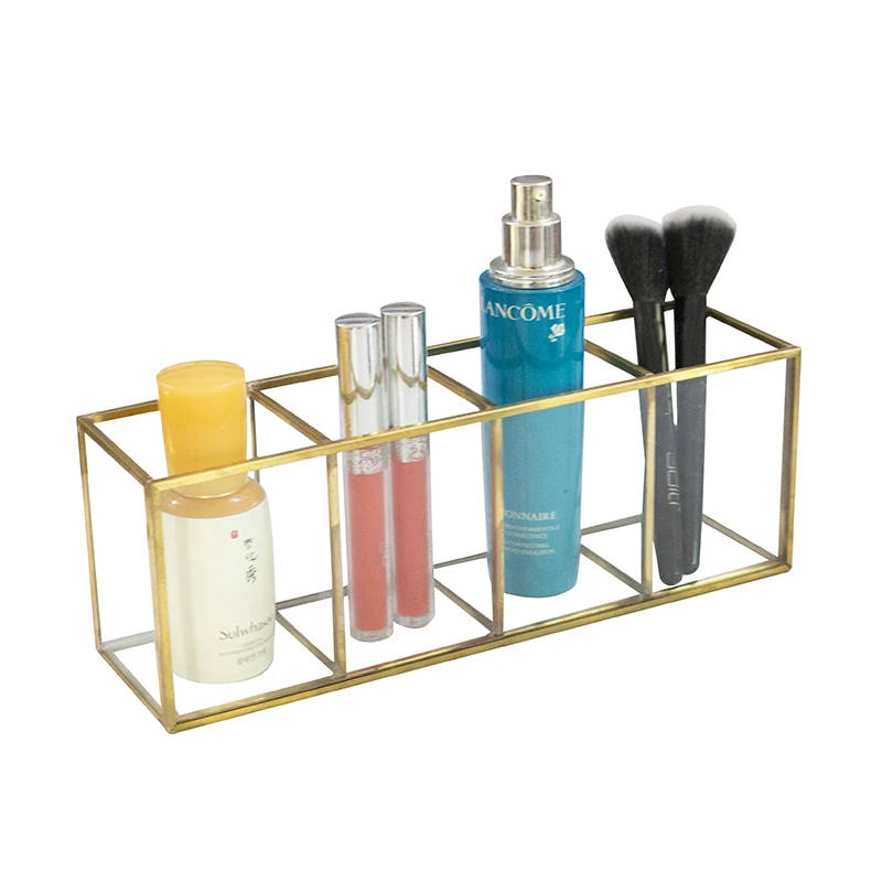 Акриловый Органайзер с 4 отделениями для хранения косметических кистей