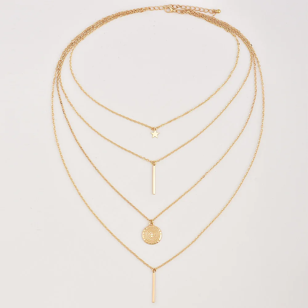 Женское многослойное ожерелье в европейском и американском стиле | Украшения