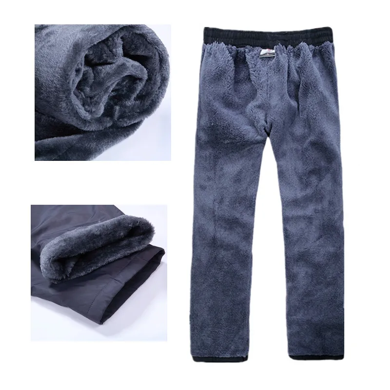 Мужские утепленные бархатные спортивные брюки повседневные водонепроницаемые
