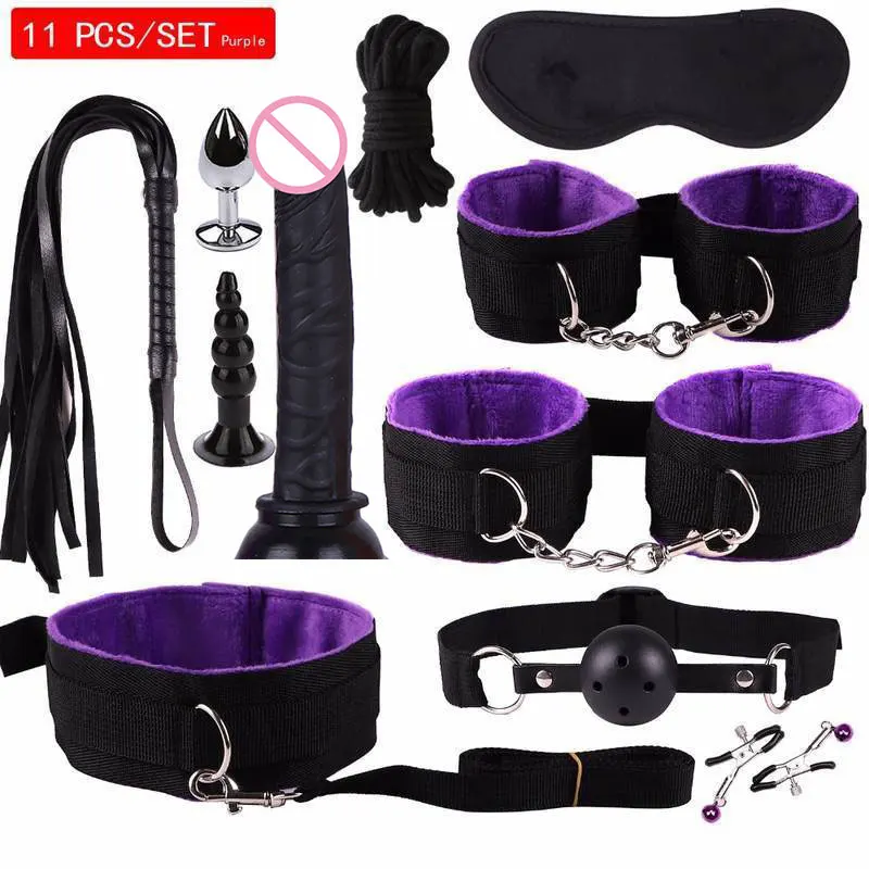 11 шт./компл. секс игрушки для взрослых бондаж игра эротическое белье БДСМ