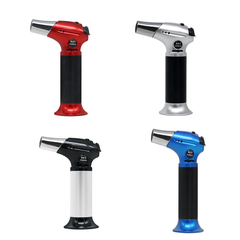 

Refillable Lighter Cigar Windproof Torch Cooking Butane Gas Dabbing For Smoking Outdoor New Design
