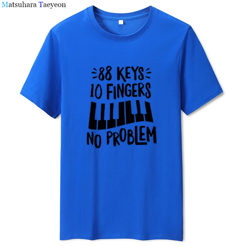 

Cool Piano 88 Keys 10 Fingers Graphic T Shirts Men Summer Fashion Streetwear Casual Short Sleeve Cotton Funny T-shirt