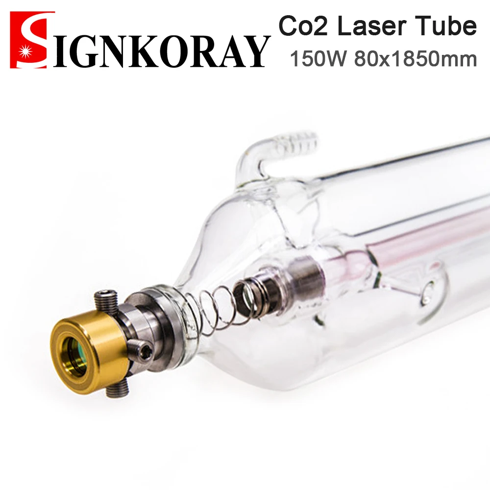 

SignKoray 150W Co2 Стекло лазерной трубки положительный высокое Напряжение 80x1850mm Стекло Лазерная лампа для CO2 Лазерная гравировальная и режущая маш...