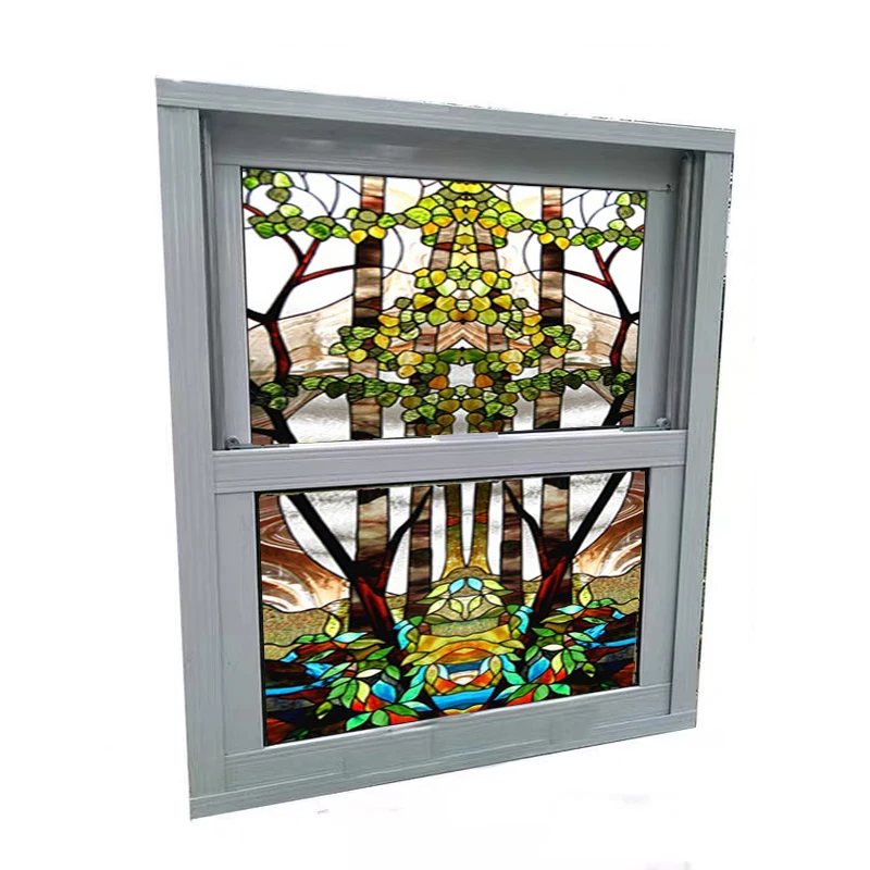 Цветная матовая оконная пленка для церкви декоративная витражная наклейка