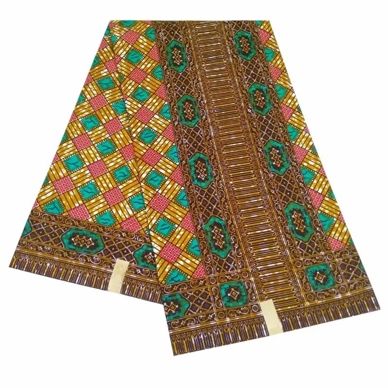 HS451119D25 Африканская восковая ткань kente Ткань 6 ярдов Анкара африканская восковая печать Оптом Полиэстер Гана восковая ткань для платья - Цвет: HS451119D25