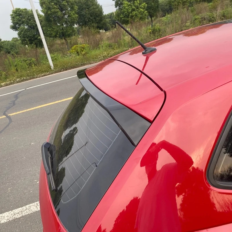 

For Volkswagen New Polo 2019 2020 ABS Plastic Painted Color Exterior Car Rear Tail Wing Trunk Lip Spoiler