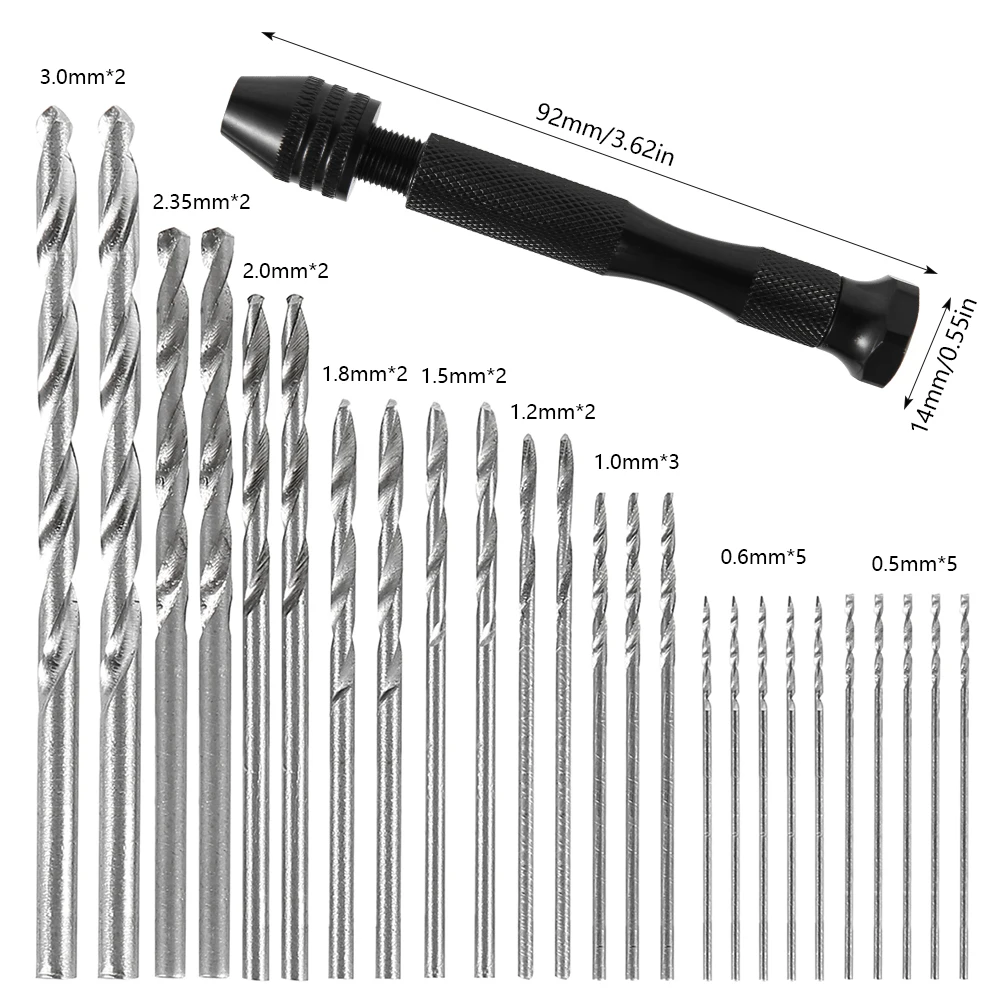 Набор ручных сверл прецизионная шпилька тиски с 25 шт. мини сверла для модели Diy