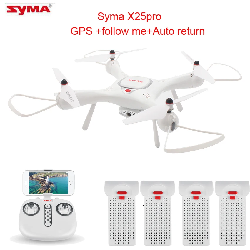 

SYMA X25pro GPS Дрон WIFI FPV с HD камерой 720P или Fpv камерой в режиме реального времени Дрон 6-осевой стабилизатор высоты RC Квадрокоптер RTF