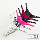 Стринги женские из сатина, с низкой талией, 3 шт., шелковые трусы-бикини