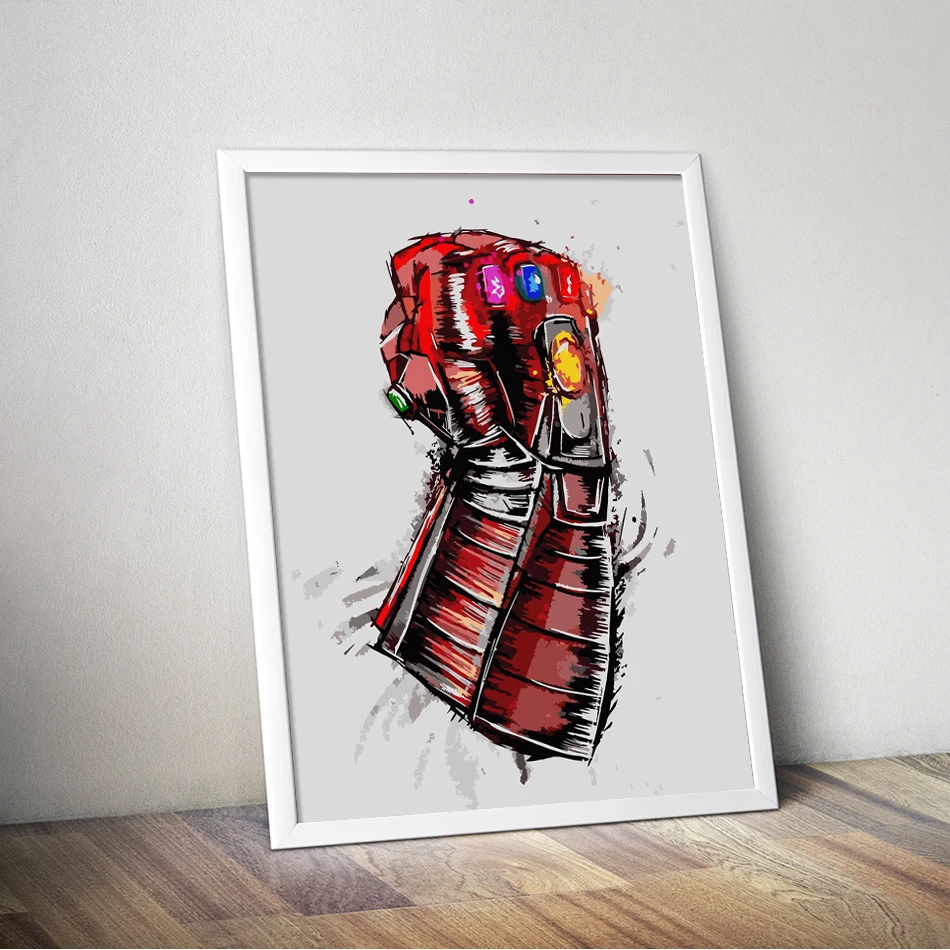 Цифровая картина Marvel DIY танос маслом Infinity Gauntlet Постер изображение по номерам