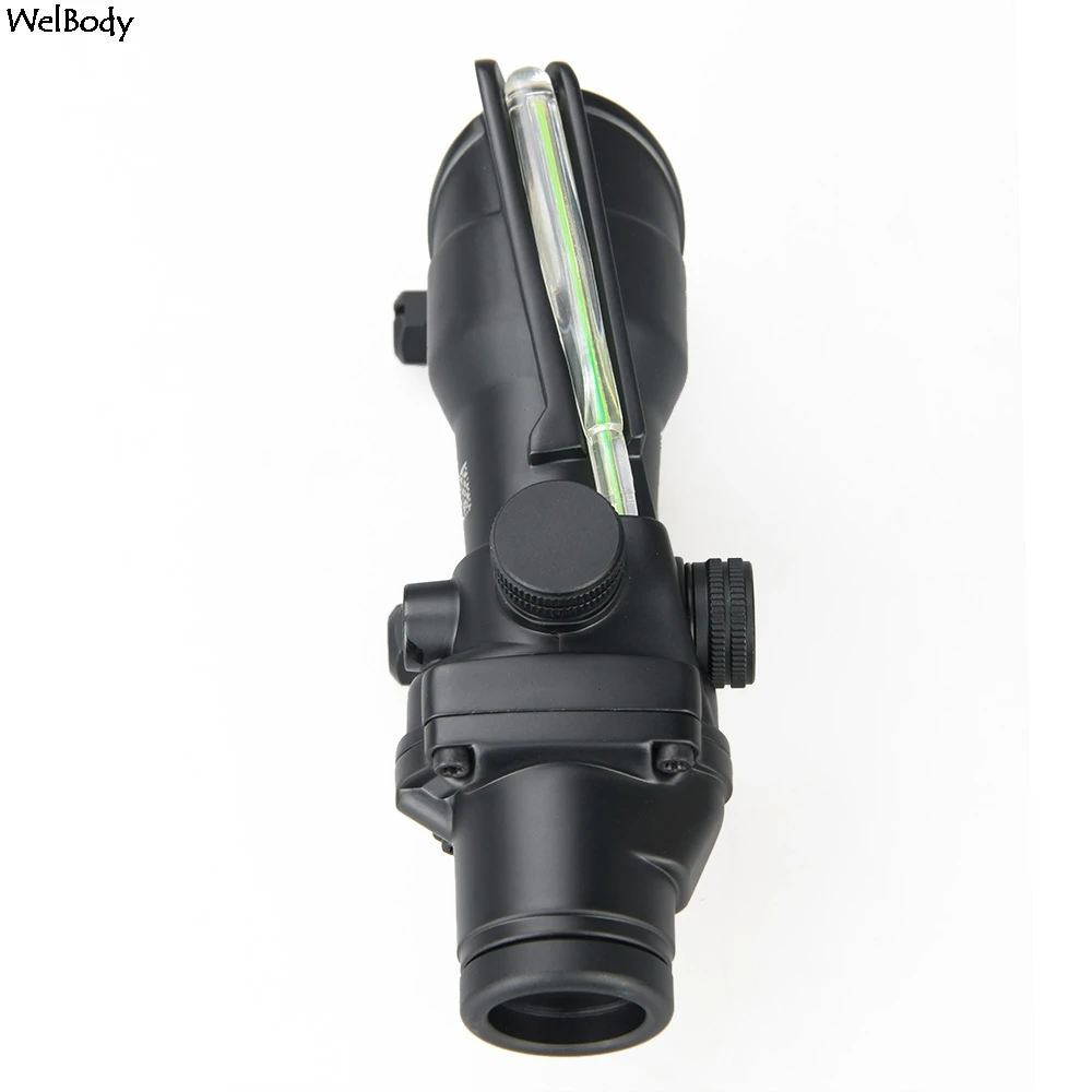 ACOG 4X32 оптика из настоящего Волокна Красная точка с подсветкой шеврон стекло