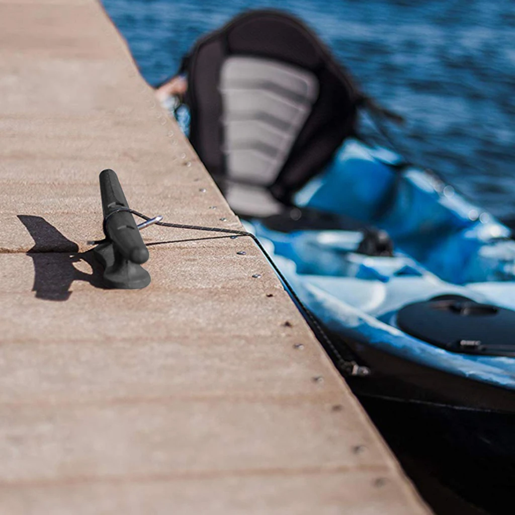 

Boat High Impact Nylon Rope Cleat Dock Marine Tie Down 5 inch - Black