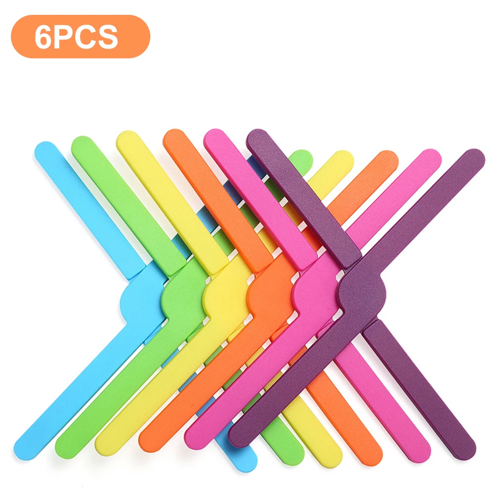 

6pcs/set Insulation Pads Non-slip Insulation Pads Cross Design Heat-resistant Collapsible Silicone Pot Holder Kitchen Supplies