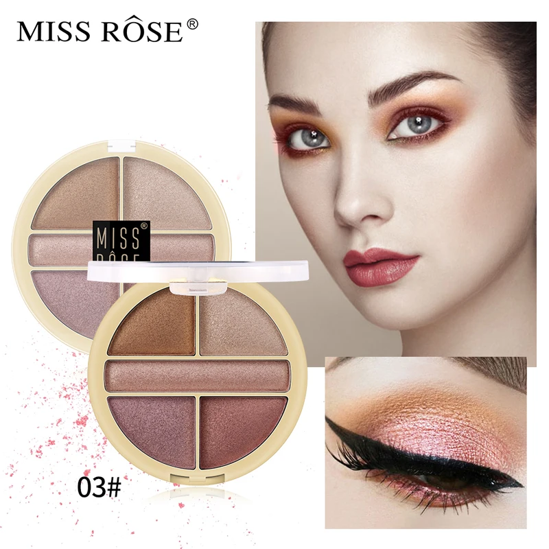 MISS ROSE Новинка 5 цветов Тени для век жемчужная фотосессия водостойкие мерцающие