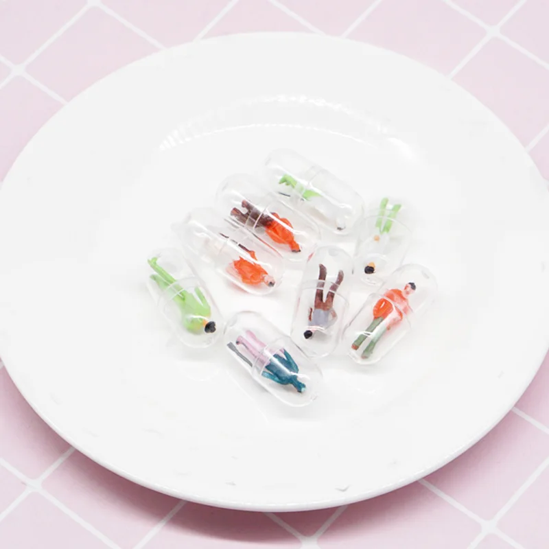 10Pcs/Lot Transparent Capsule Shell Plastic Pill Container Cases Bottle Splitters Figurines Diy Accessories | Дом и сад