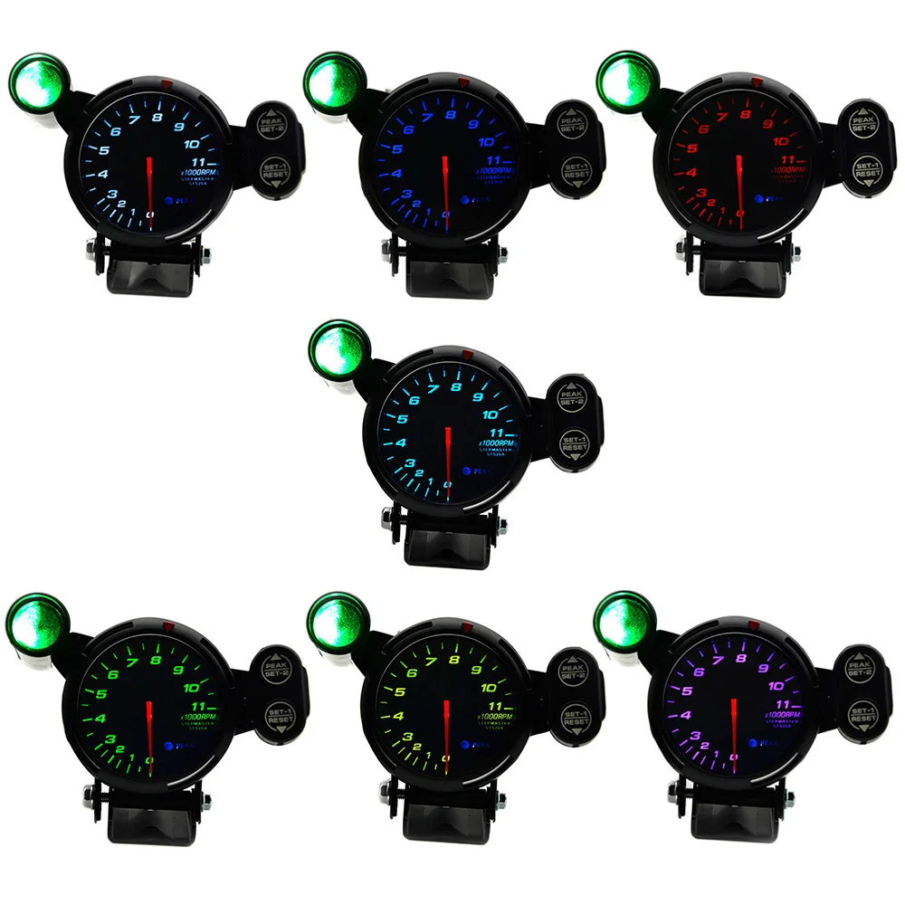 Тахометр DRAGON сменный 80 мм с логотипом 7 цветов|shift light tachometer|gauge rpmgauge tachometer |