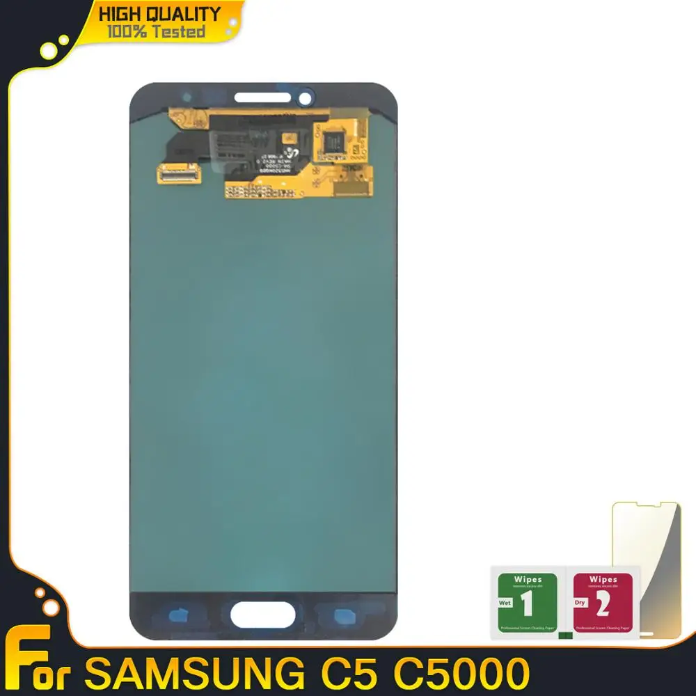 Новые запасные части AMOLED ЖК-дисплеи для Samsung Galaxy C5 C5000 ЖК-дисплей сенсорный