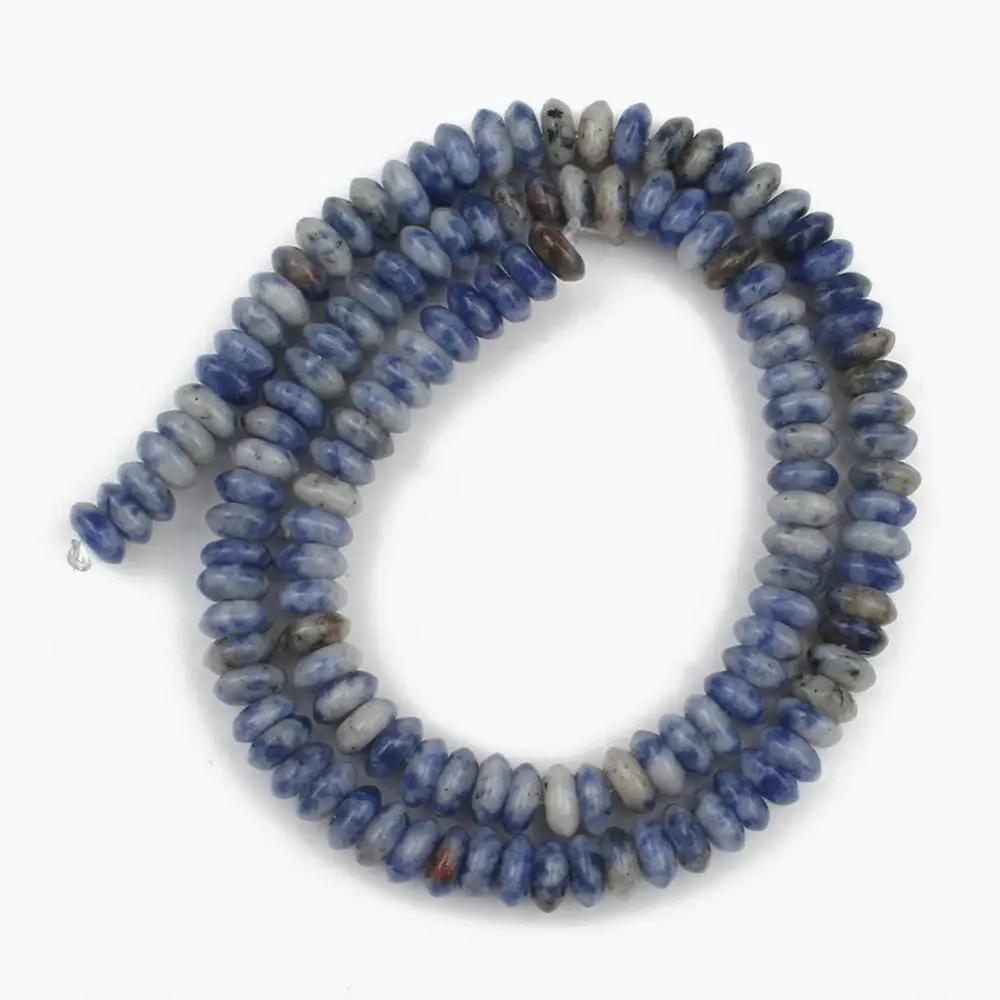 New Blue Sodalite 6 мм натуральный камень опал Малахит белый кварц Агаты Rondelle бусины для самостоятельного изготовления ювелирных изделий браслет серьги шпильки аксессуары 15" - Цвет: New Blue Sodalite