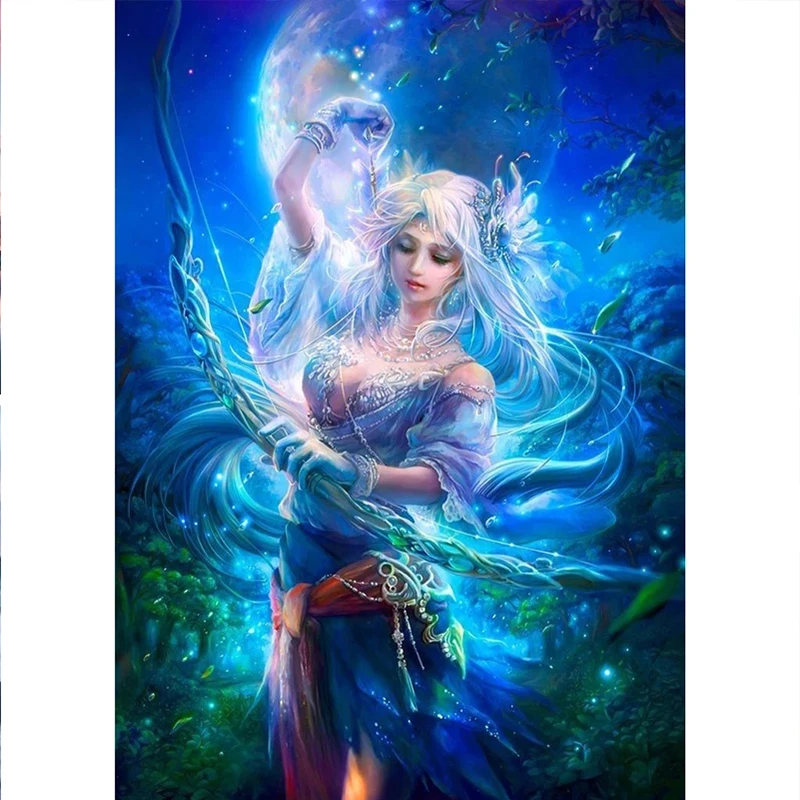 

5D Diy Diamond Embroidery Mosaic Cartoon Fairy Cross Stitch Painting Rhinestone Portrait Picture Wall Art Poster Home Decoration