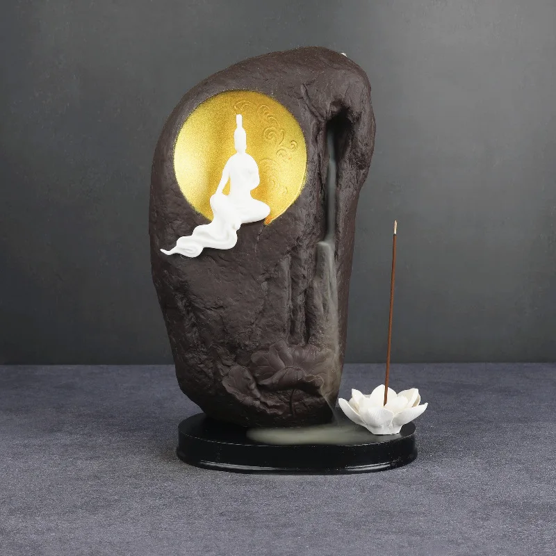 

Candle Dish Vintage Candle Holder Incense Cones Lotus Flower Burner Ceramic Essential Oil Burner Perfume Portavelas Home Eg50xx