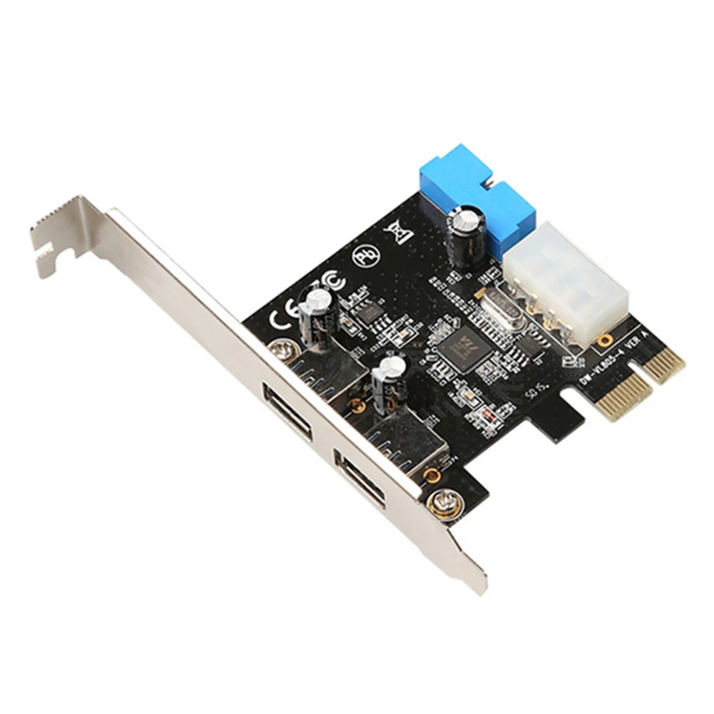 Адаптер PCI Express USB3 PCIe x1 USB 3 0 2 порта адаптер USB3.0 PCI-e Расширительная карта e на