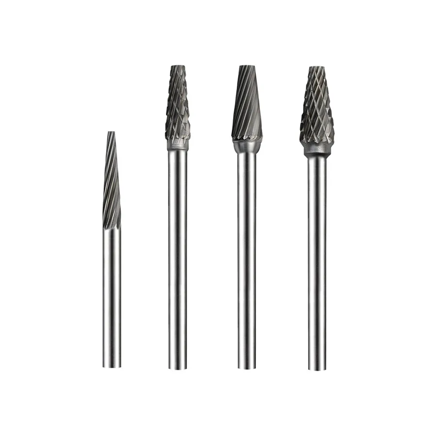 

Carbide Rasp Alloy Grinding Head Metal Rotary File Cone Flat Head S5 S6 S0313M03 Shank 3mm Tungsten Steel Milling Cutter S Type