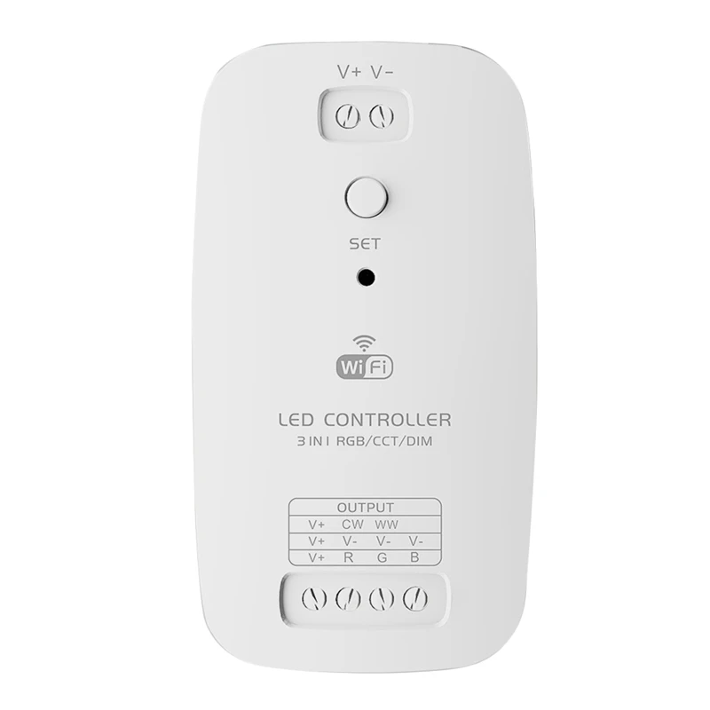 

LED Controller Smart WiFi RGB/CCT/DIM Three-In-One FCC High-Power Monochromatic Color Temperature LED Controller