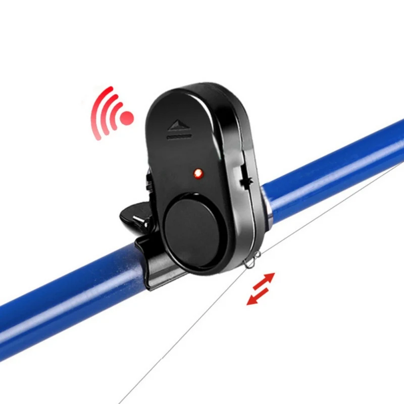 

LED Light Electronic Fish Bite Strike Sound Alarm Bell Alert Clip-On Fishing Rod Pole Fishing Accessories Easily Installed Bell