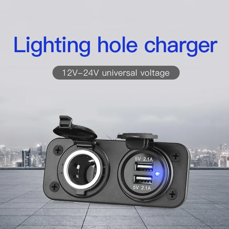 

Car Charger Can Be Modified With Cigarette Lighter Panel 12-24V Car Truck For Car Splitter Cigarette Lighter Socket Panel Mount