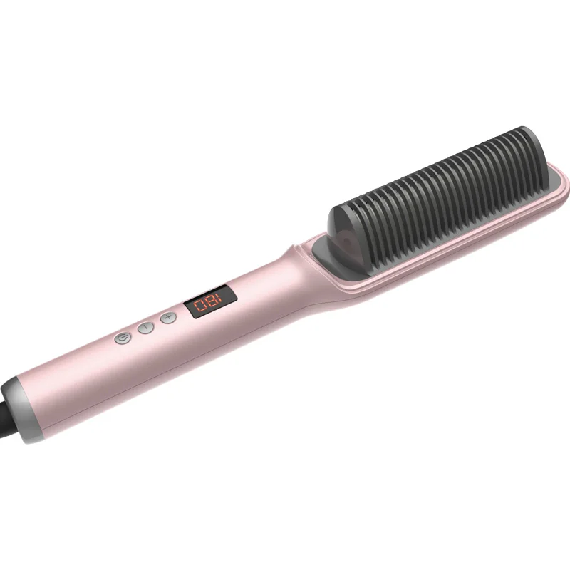 

Curly Hair-straightener-Brush Ceramic-hair Hot Combs Heat Electric Professional Anti-scalding Hair Curler Heated straightener