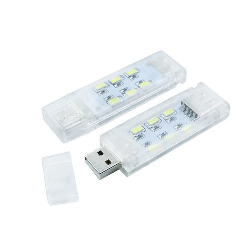 Светодиодный мини ночник DC 5 В портативный 3 светодиодный s 10 24 USB настольная лампа