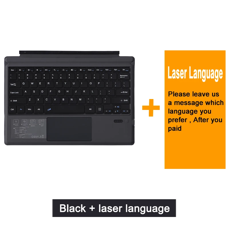 

Bluetooth Wireless Keyboard For Surface Pro 3 4 5 6 7 Trackpad Backlit Russian Arabic Hebrew Portuguese Korean Spanish Keyboard