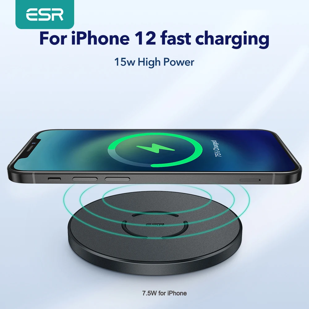 

ESR Wireless Charger for iPhone 12 /12 Pro/12 Pro Max/12 mini 15w PD Fast Wireless Charging Pad for Airpods Pro Samsung Huawei