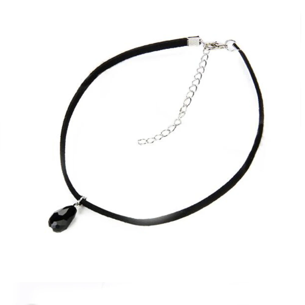 Женский Бархатный чокер ручной работы винтажное черное ожерелье в готическом